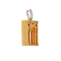 Pendentif Loving Palladio  3D in Or jaune Diamante 0.02 Ct 09G SERLIANA - 09G SERLIANA